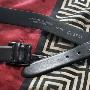 Genuine Italian Leather Black Belt